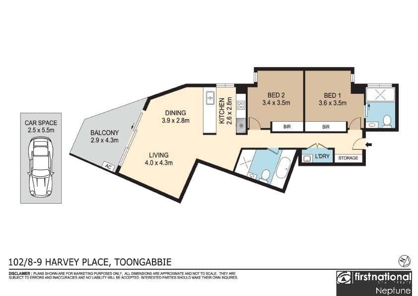 Floorplan of Homely apartment listing, 102/9 Harvey Place, Toongabbie NSW 2146