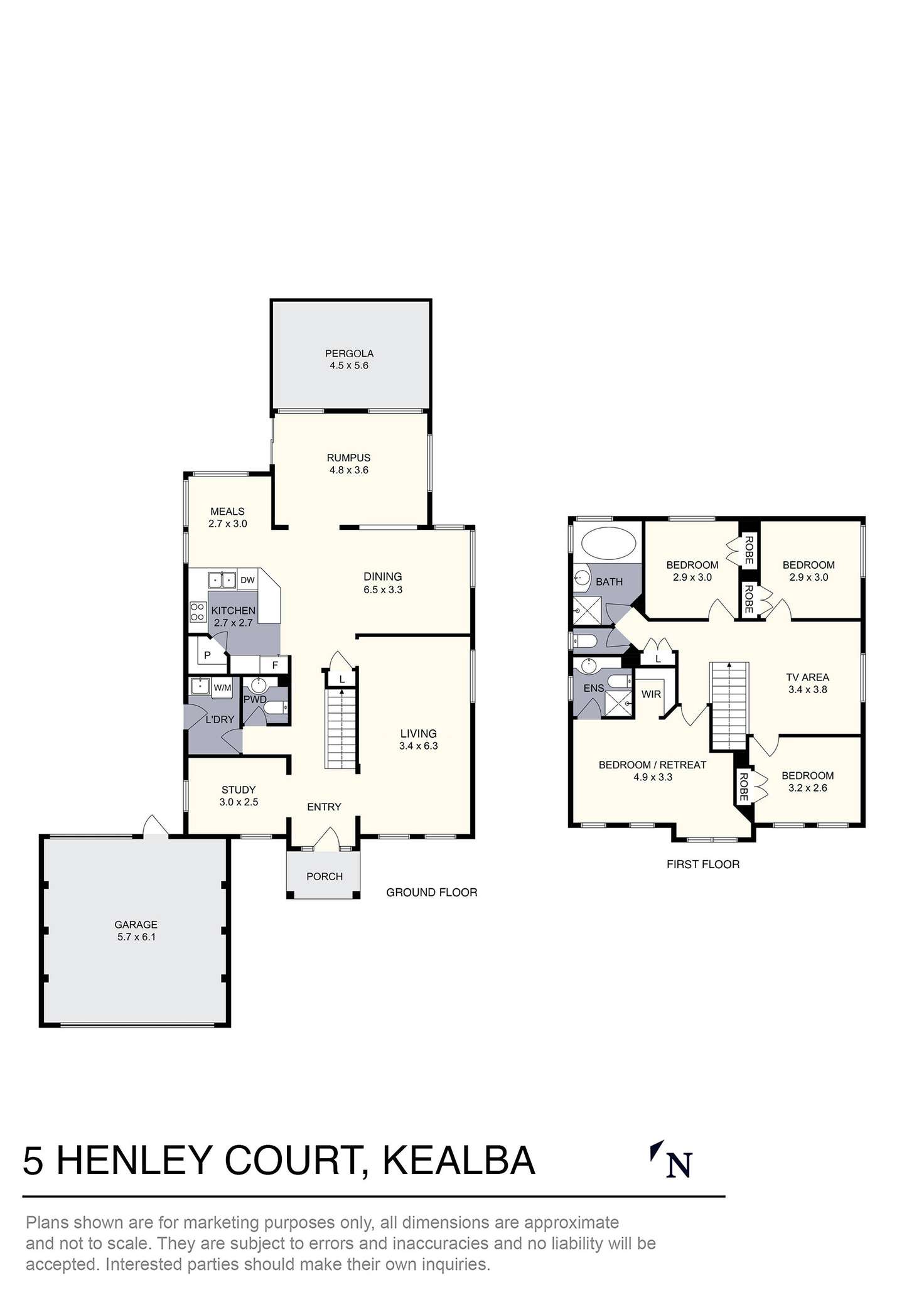 Floorplan of Homely house listing, 5 Henley Court, Kealba VIC 3021