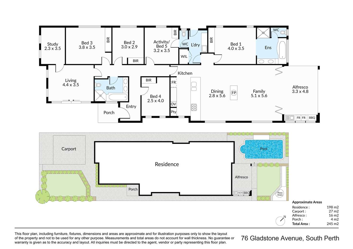 Floorplan of Homely house listing, 76 Gladstone Avenue, South Perth WA 6151