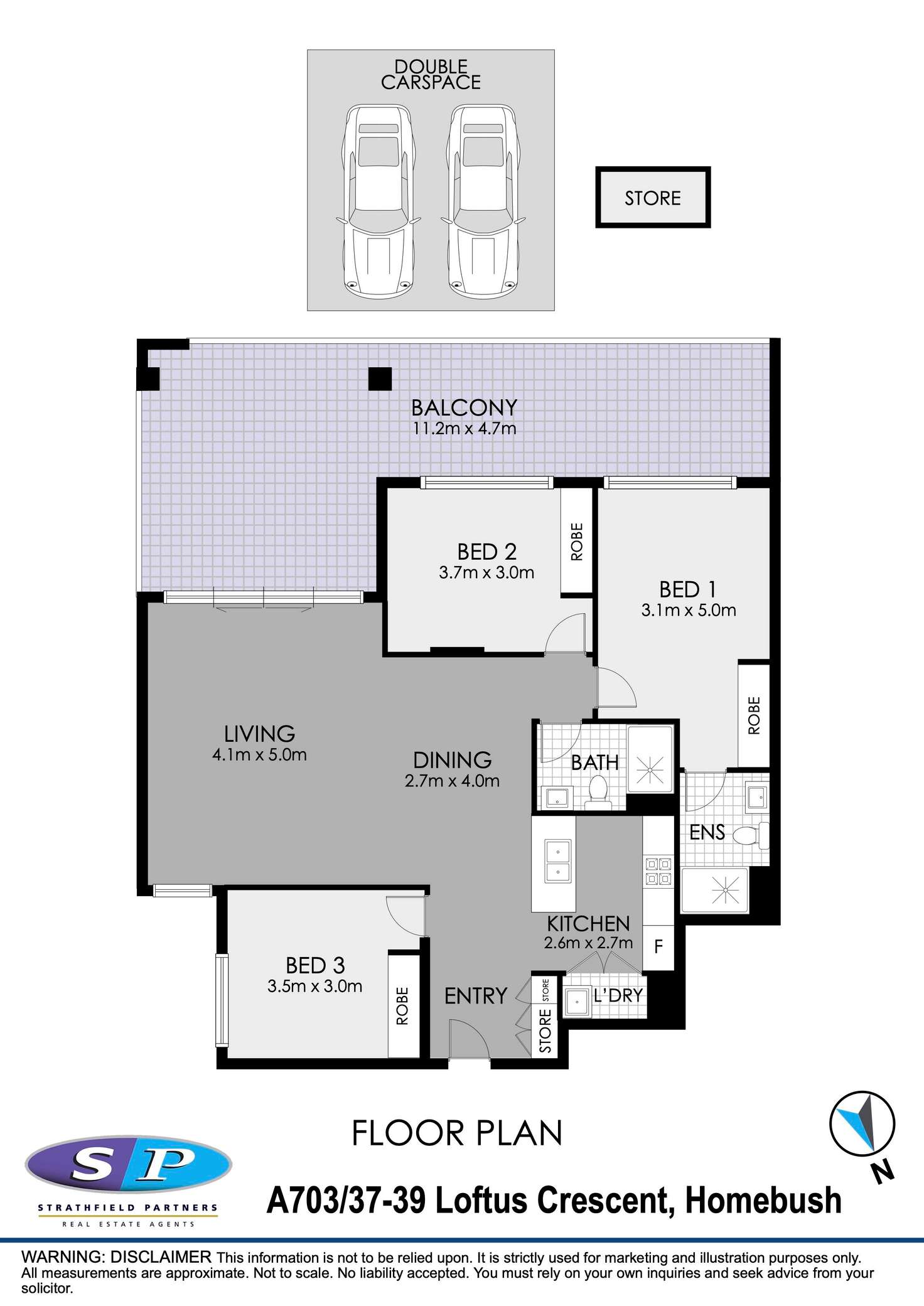 Floorplan of Homely apartment listing, A703/37-39 Loftus Crescent, Homebush NSW 2140