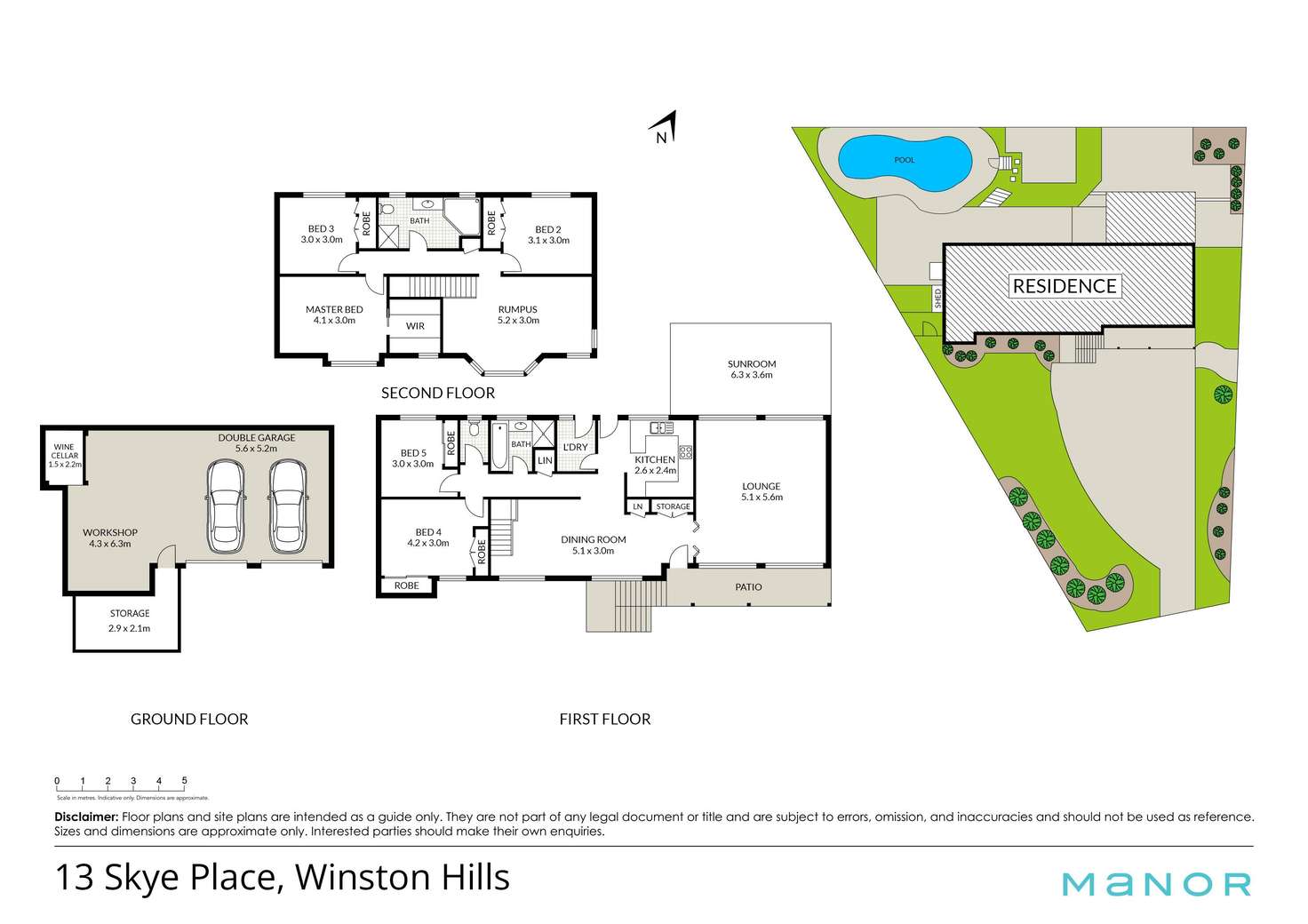 Floorplan of Homely house listing, 13 Skye Place, Winston Hills NSW 2153