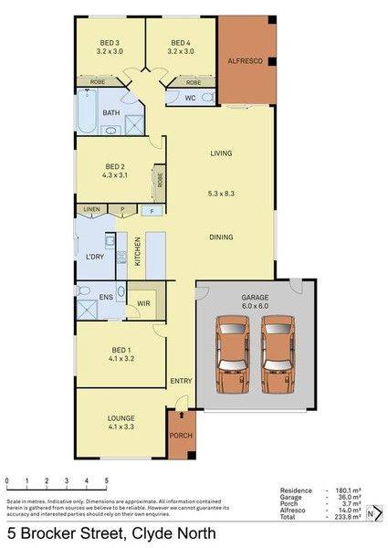 Floorplan of Homely house listing, 5 Brocker Street, Clyde North VIC 3978