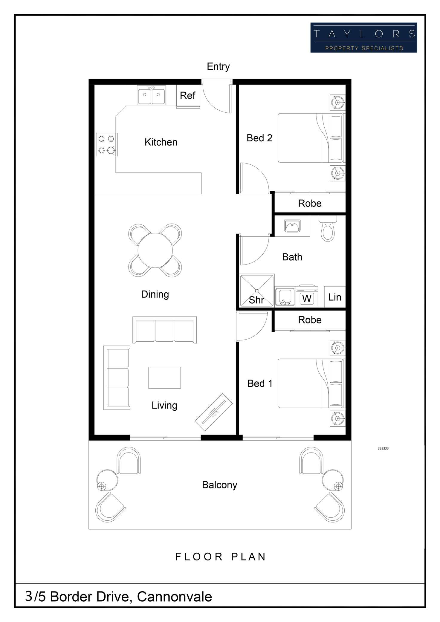 Floorplan of Homely unit listing, 3/5 Border Drive, Cannonvale QLD 4802