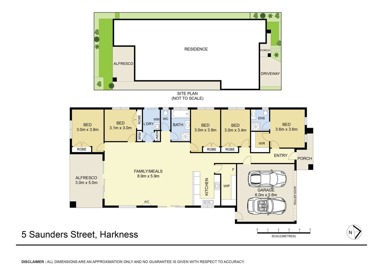 Floorplan of Homely house listing, 5 Saunders Street, Harkness VIC 3337