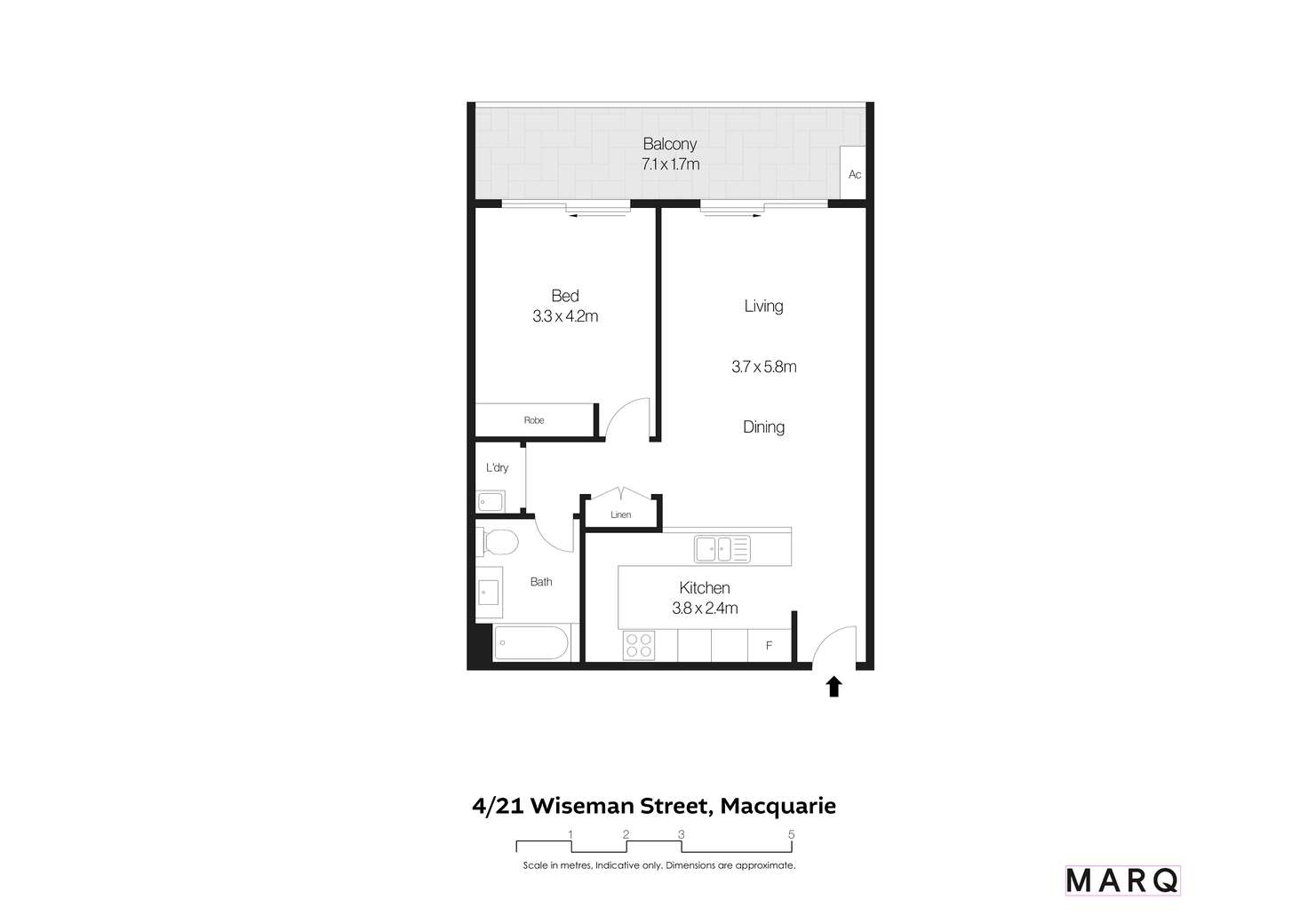 Floorplan of Homely apartment listing, 4/21 Wiseman Street, Macquarie ACT 2614