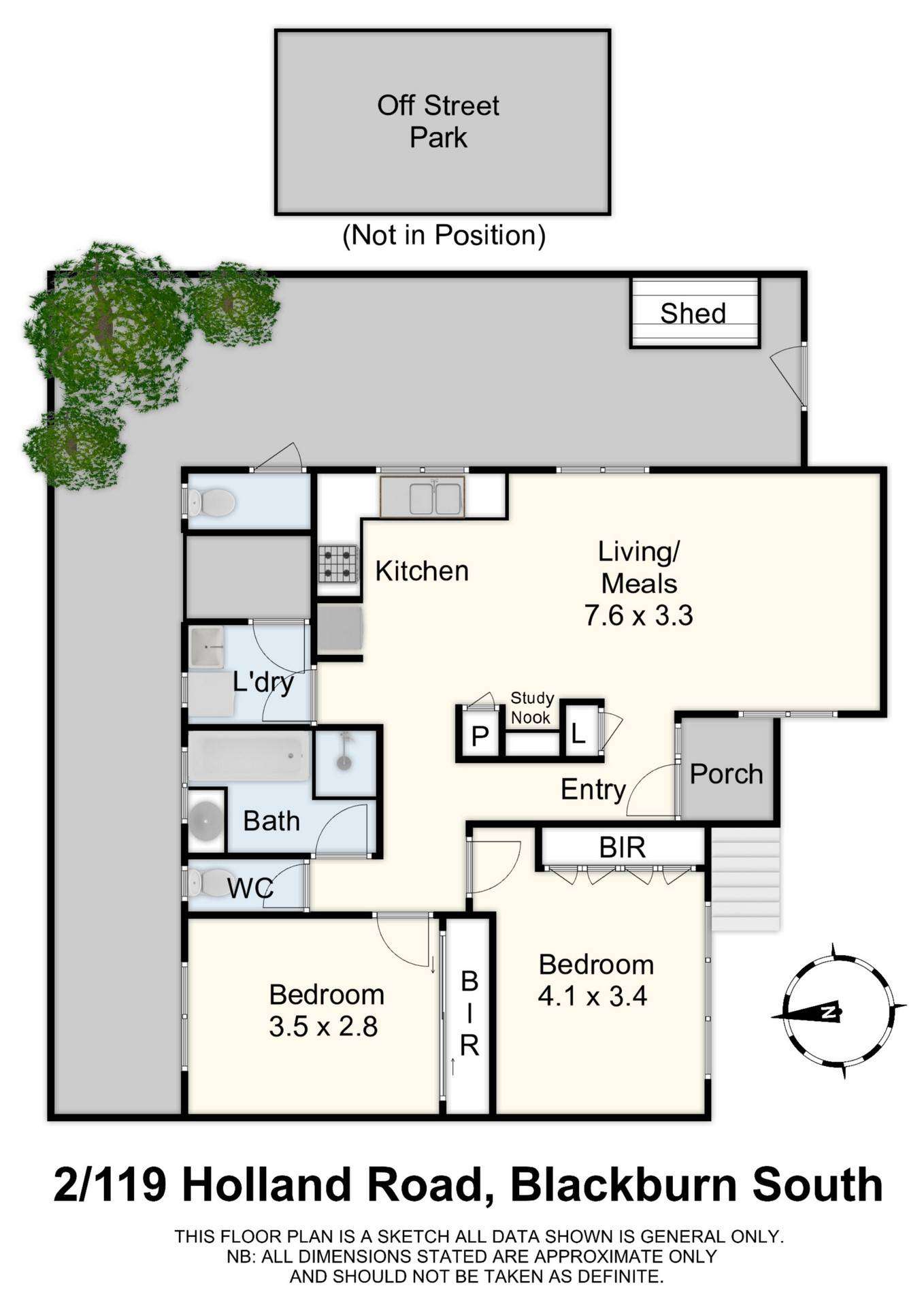 Floorplan of Homely unit listing, 2/119 Holland Road, Blackburn South VIC 3130