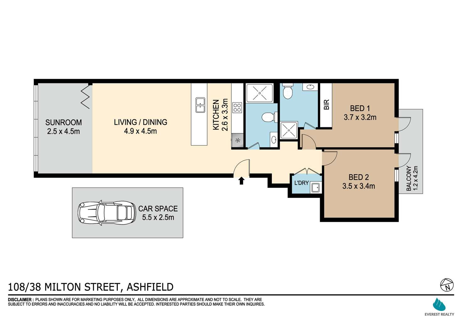 Floorplan of Homely apartment listing, 108/38 Milton Street, Ashfield NSW 2131
