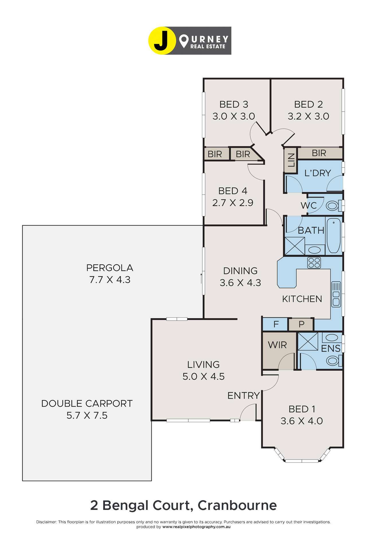 Floorplan of Homely house listing, 2 Bengal Court, Cranbourne VIC 3977
