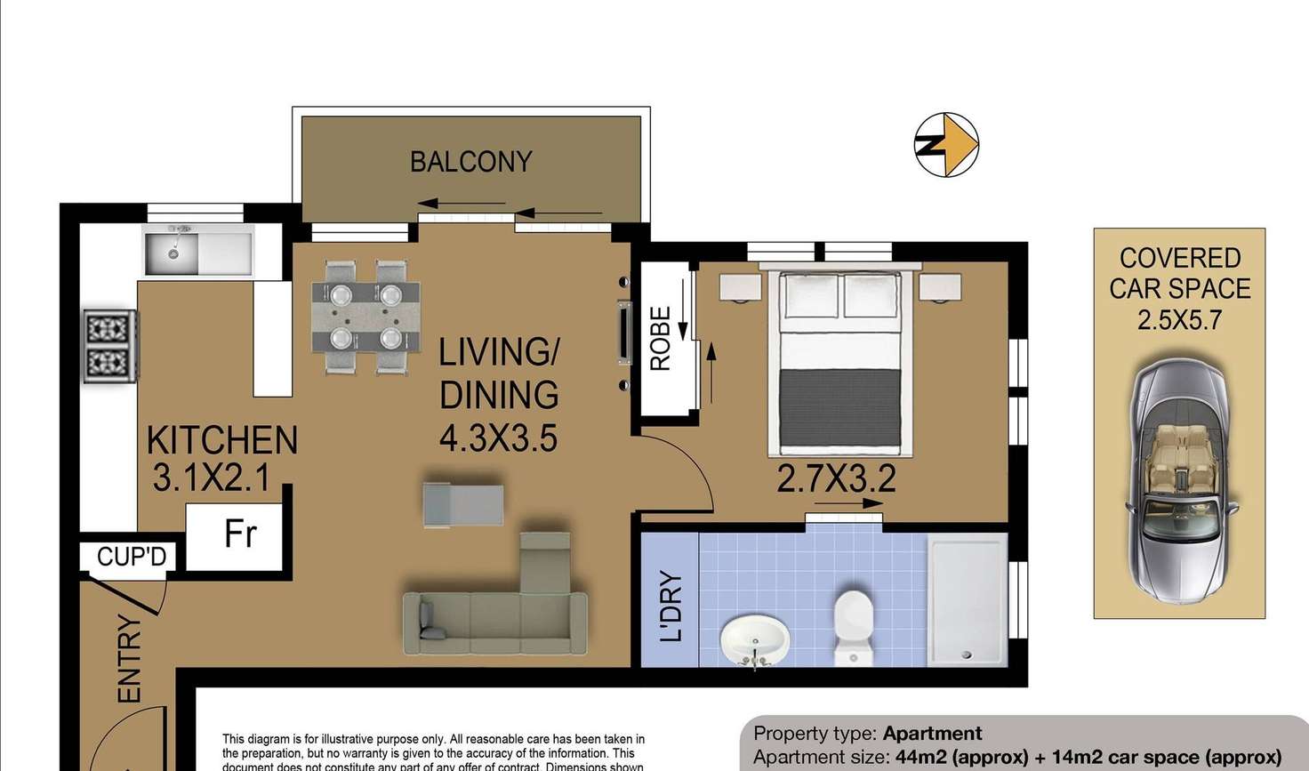 Floorplan of Homely apartment listing, 11/53 Cook Rd, Centennial Park NSW 2021