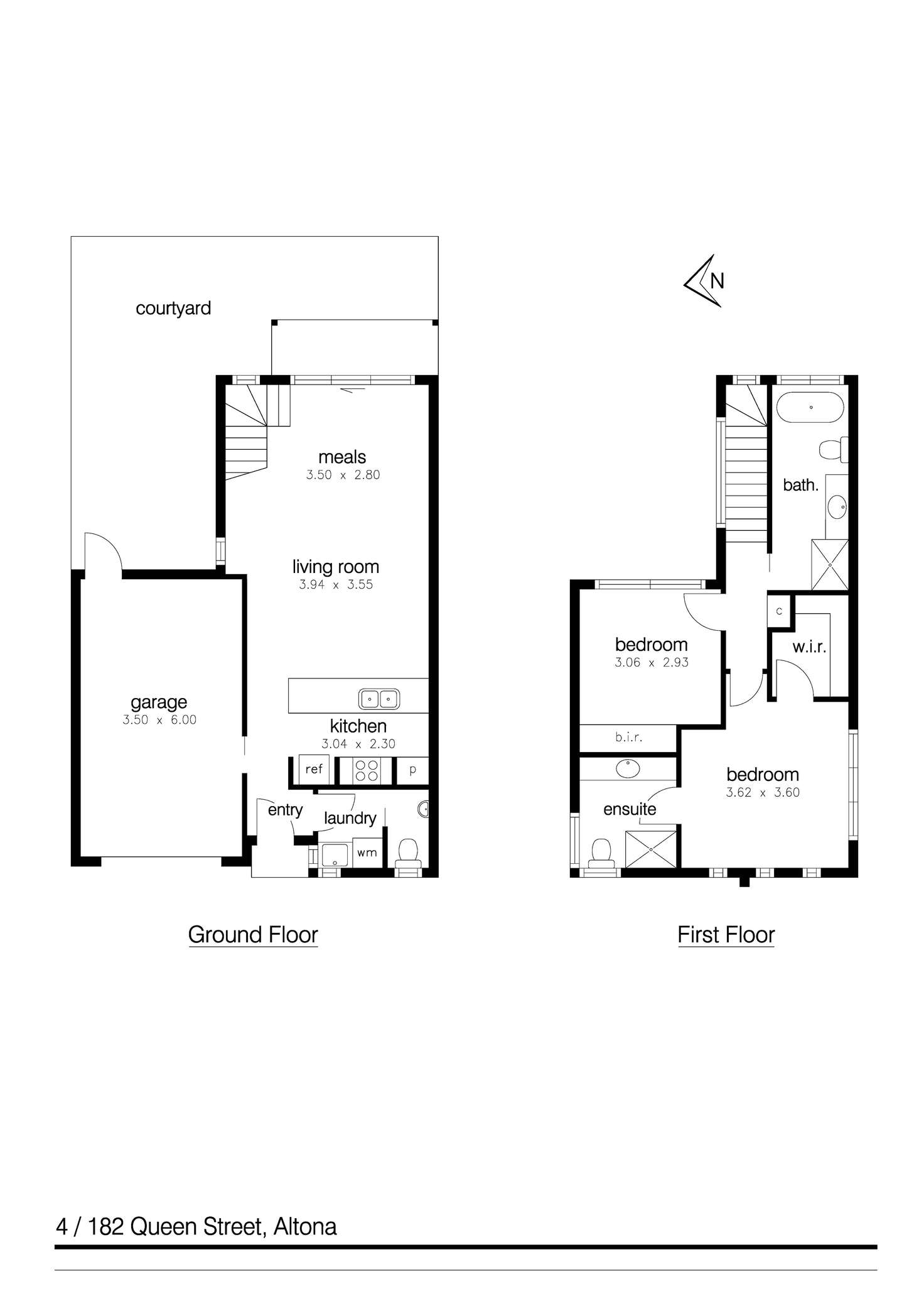 Floorplan of Homely townhouse listing, 4/182 Queen Street, Altona VIC 3018
