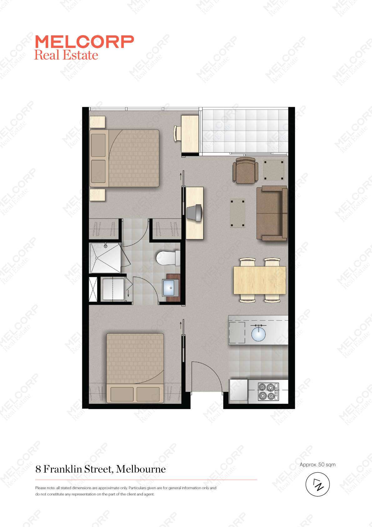 Floorplan of Homely apartment listing, 3108/8 Franklin Street, Melbourne VIC 3000