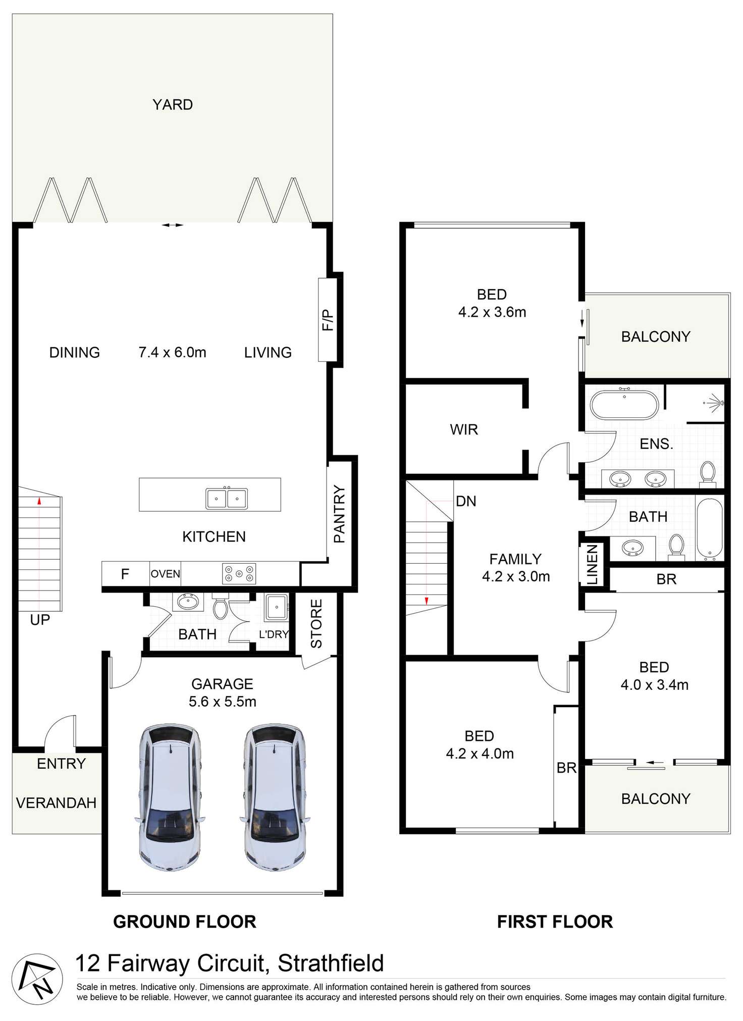 Floorplan of Homely townhouse listing, 12 Fairway Circuit, Strathfield NSW 2135