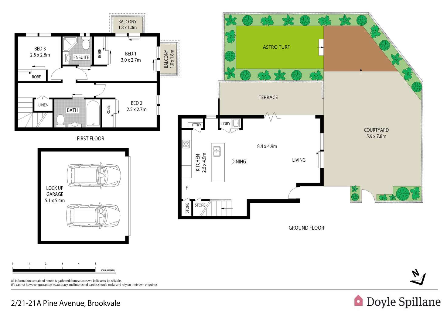 Floorplan of Homely townhouse listing, 2/21-21a Pine Avenue, Brookvale NSW 2100
