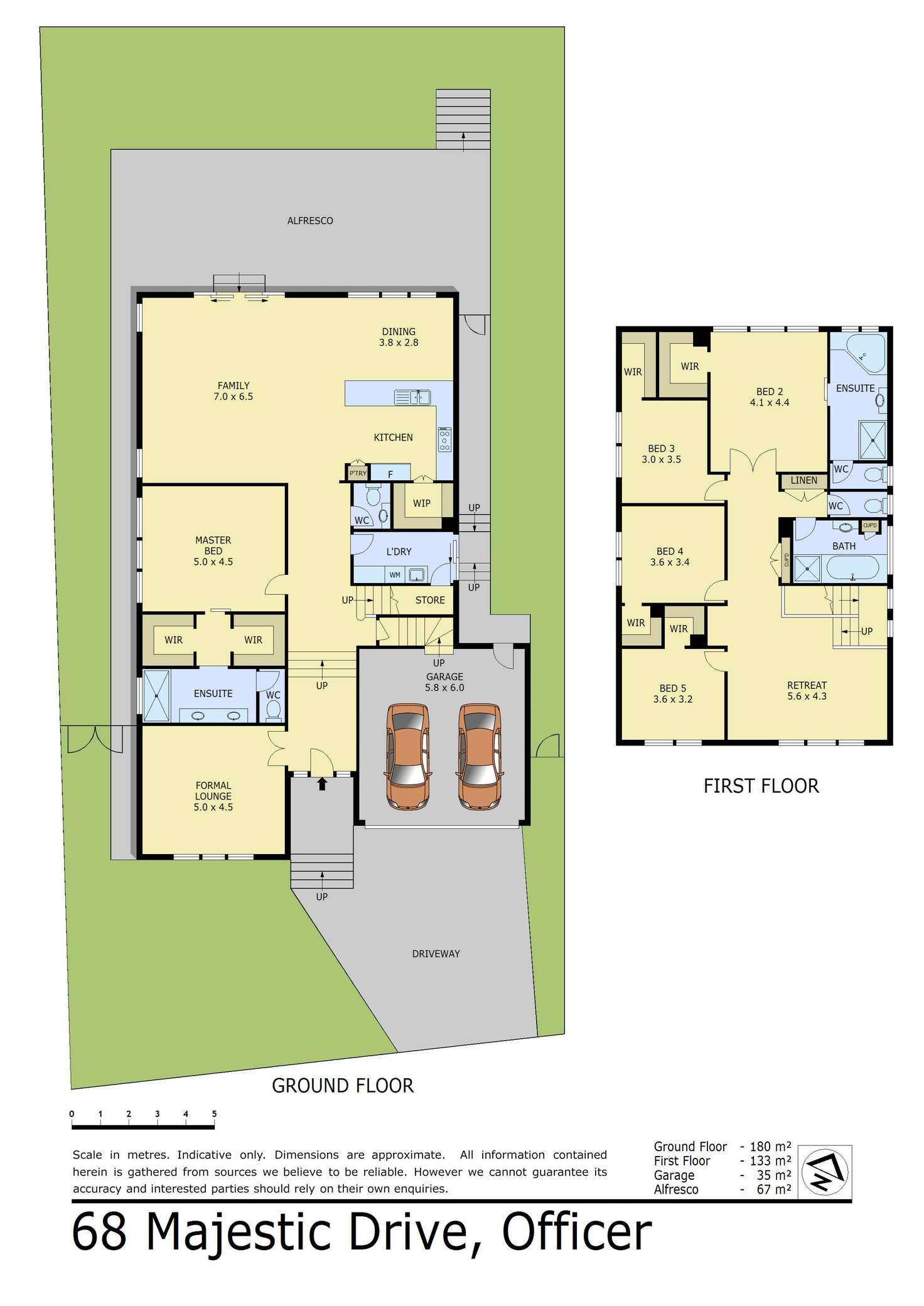 Floorplan of Homely house listing, 68 Majestic Drive, Officer VIC 3809