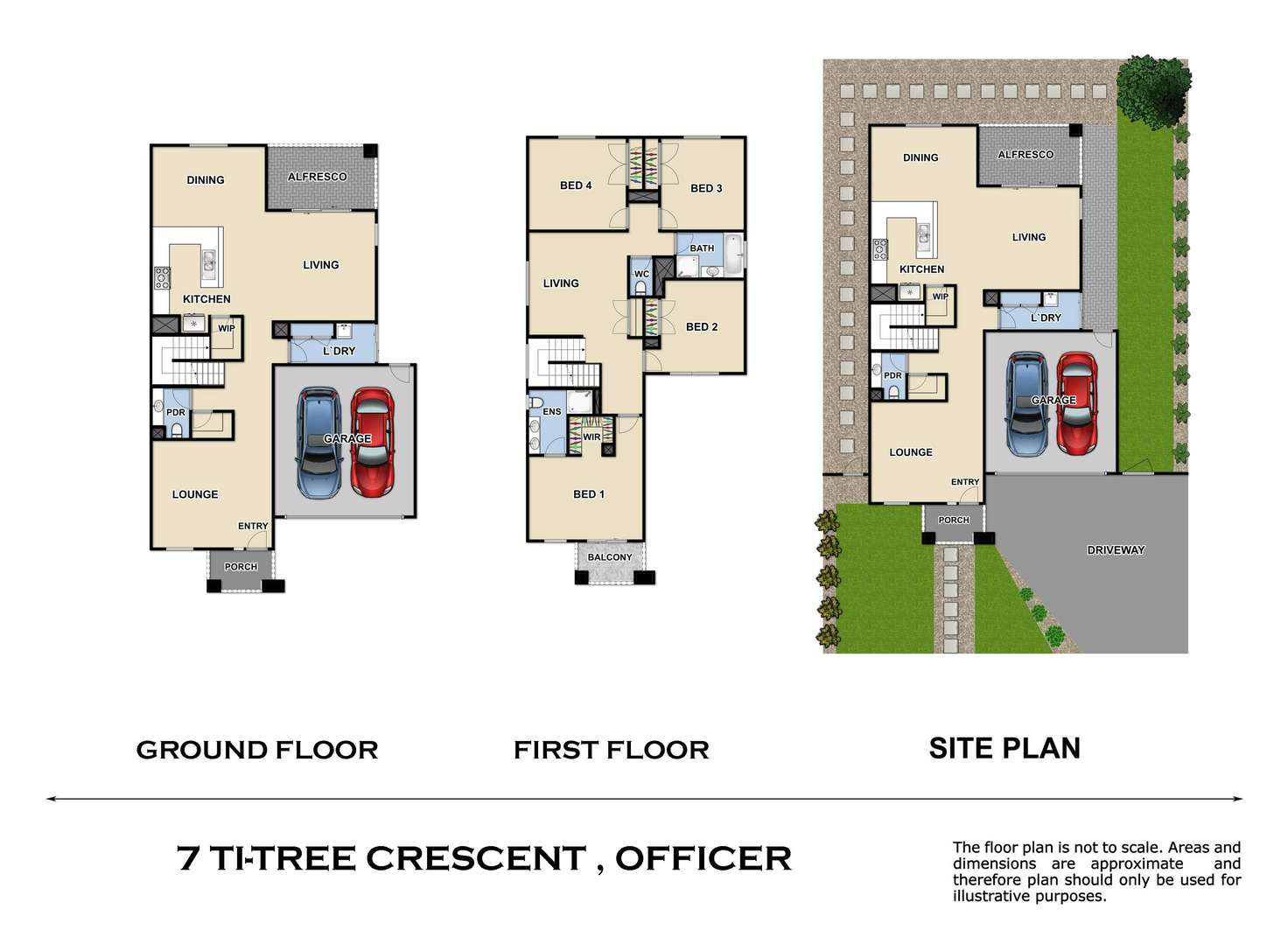 Floorplan of Homely house listing, 7 Ti-Tree Crescent, Officer VIC 3809