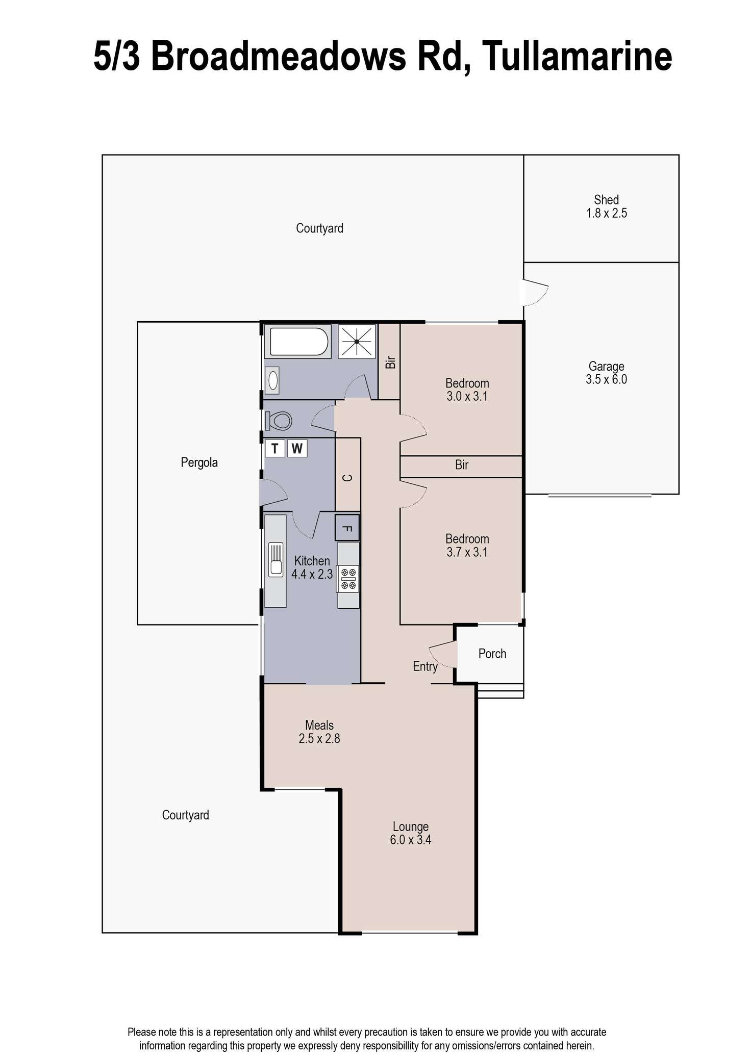 Floorplan of Homely unit listing, 5/3 Broadmeadows Road, Tullamarine VIC 3043