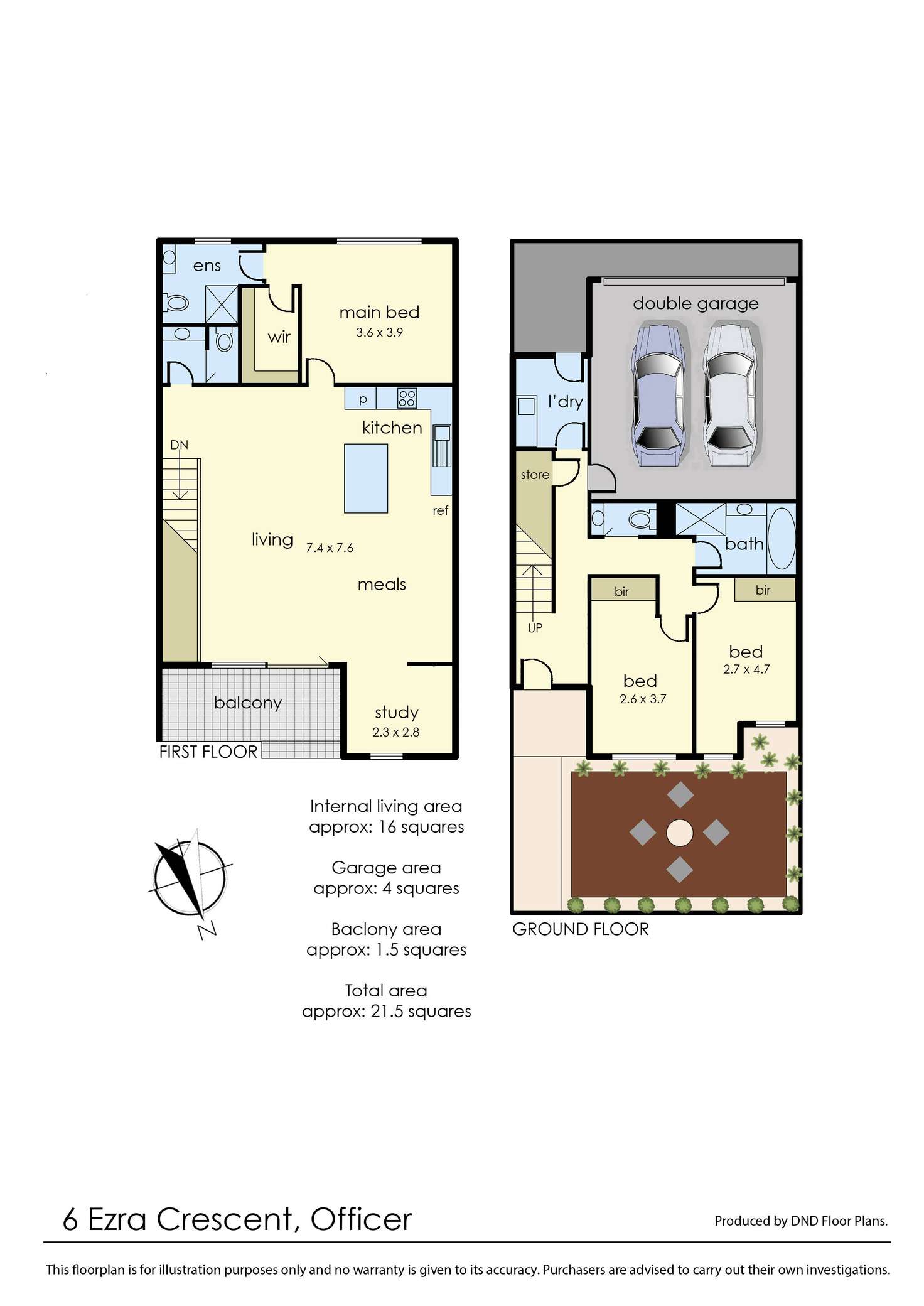 Floorplan of Homely unit listing, 6 Ezra Crescent, Officer VIC 3809