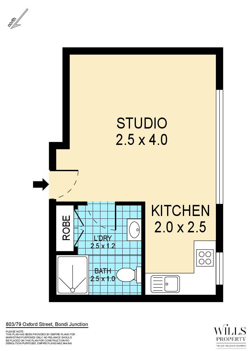 Floorplan of Homely unit listing, 803/79-85 Oxford Street, Bondi Junction NSW 2022