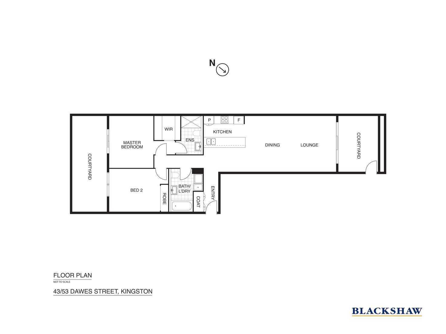 Floorplan of Homely apartment listing, 43/53 Dawes Street, Kingston ACT 2604