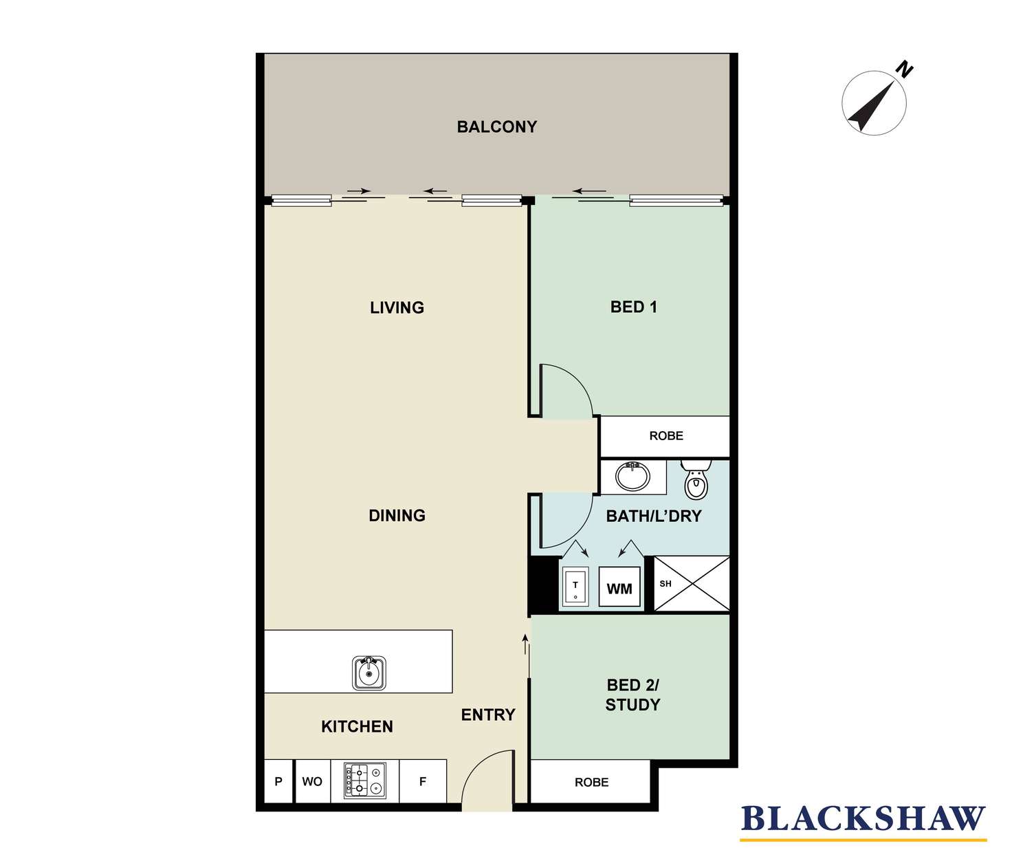 Floorplan of Homely apartment listing, 57/21 Dawes Street, Kingston ACT 2604