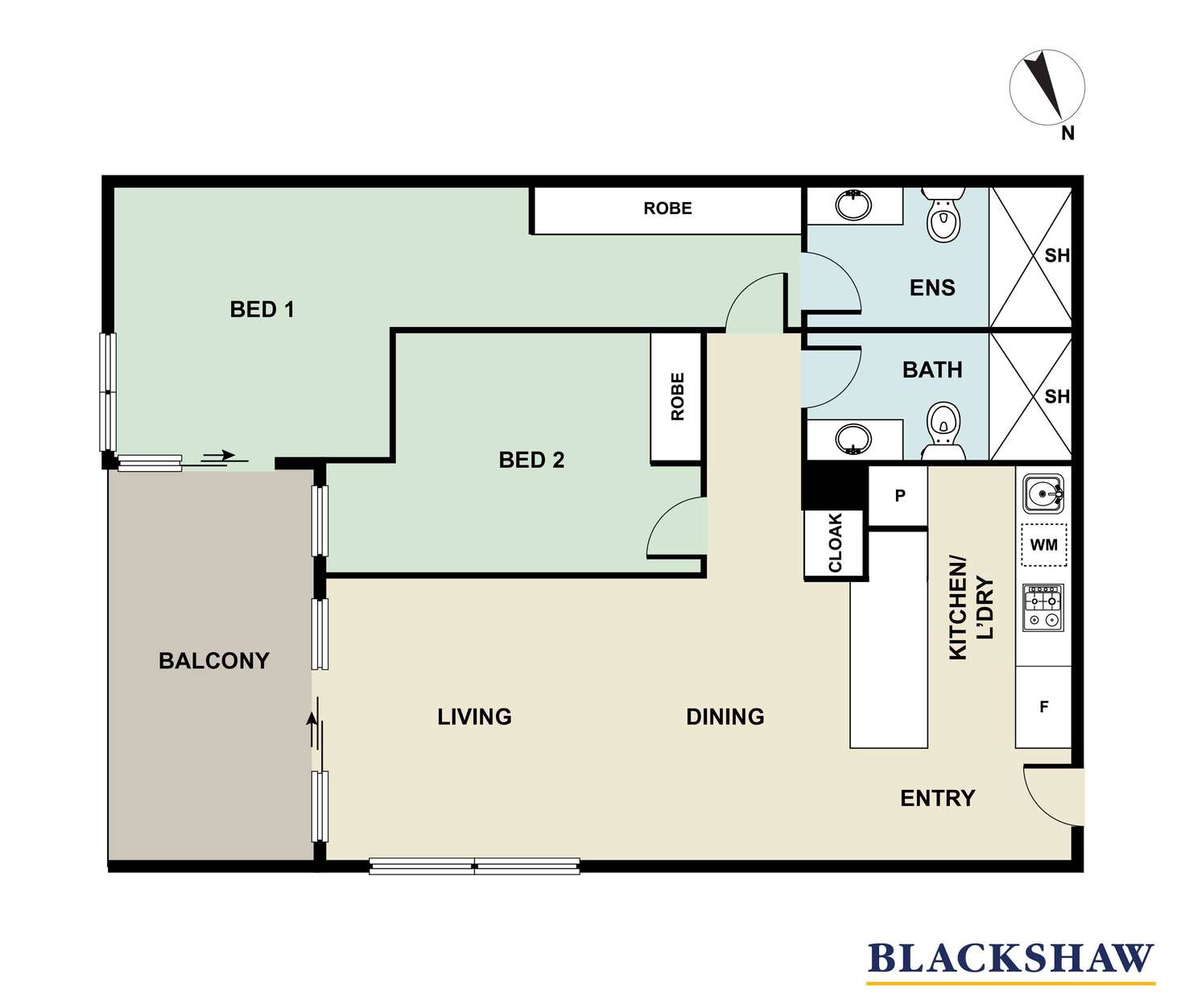 Floorplan of Homely apartment listing, 33/5 Kerridge Street, Kingston ACT 2604