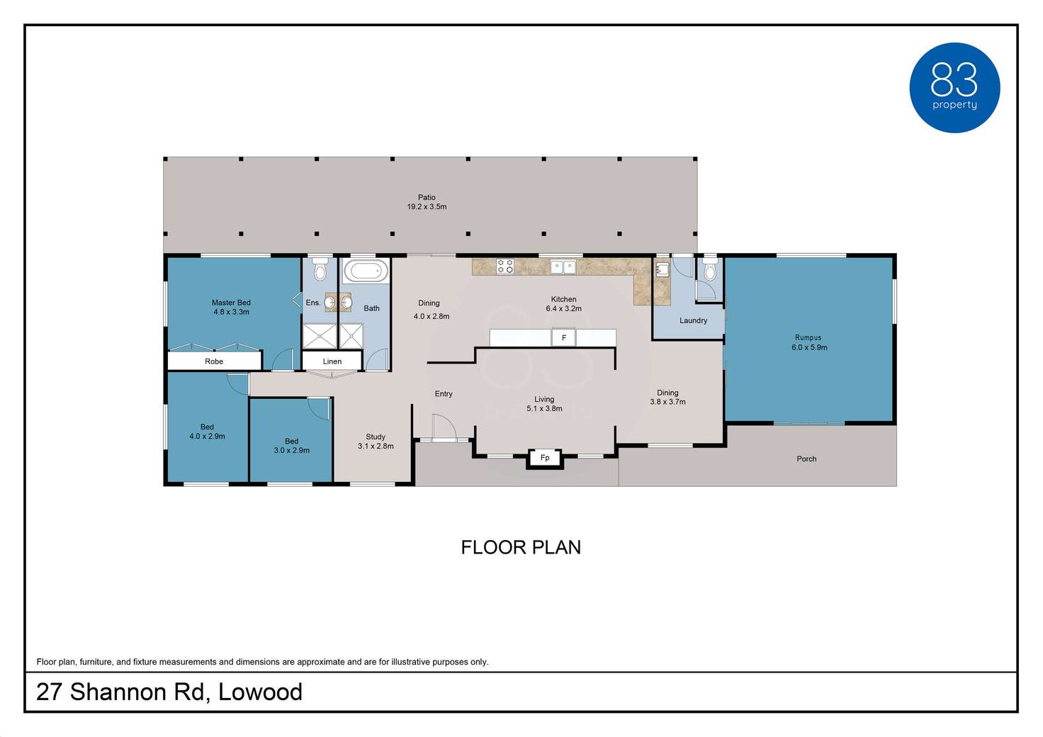 Floorplan of Homely house listing, 27 Shannon Road, Lowood QLD 4311