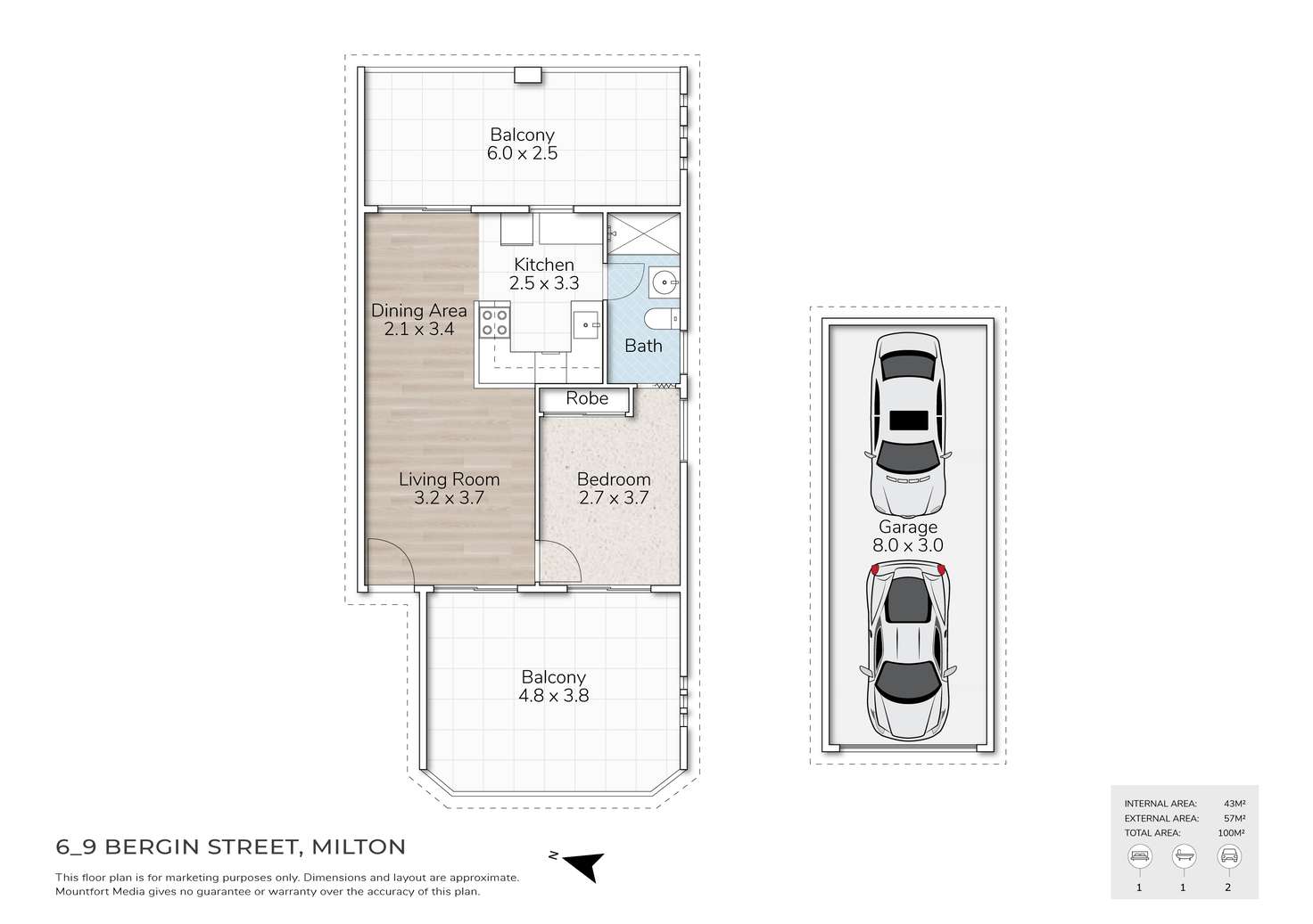 Floorplan of Homely unit listing, 6/9 Bergin Street, Milton QLD 4064