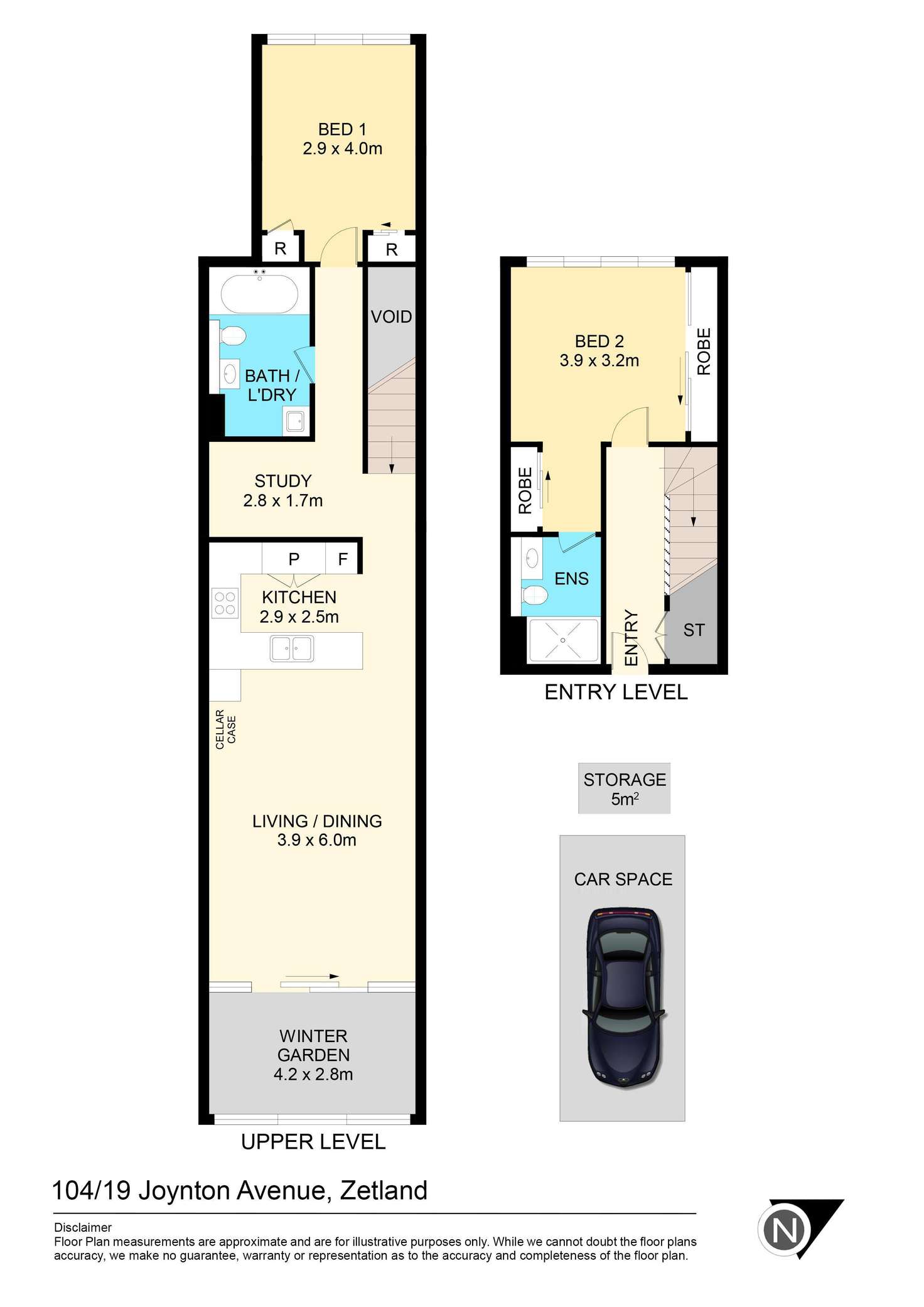 Floorplan of Homely apartment listing, 104/19 Joynton Avenue, Zetland NSW 2017