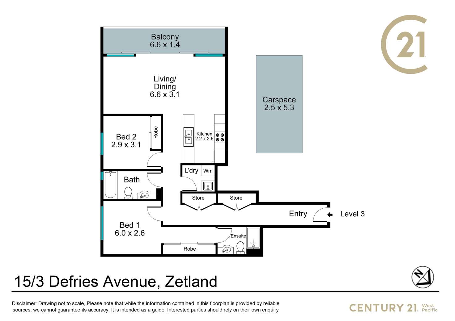 Floorplan of Homely apartment listing, 15/3 Defries Avenue, Zetland NSW 2017