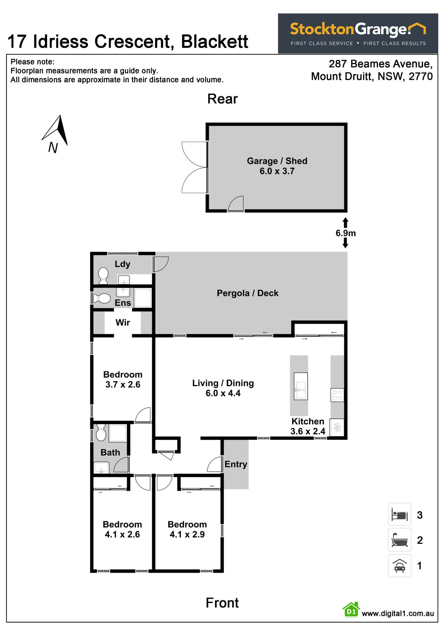 Floorplan of Homely house listing, 17 Idriess Crescent, Blackett NSW 2770