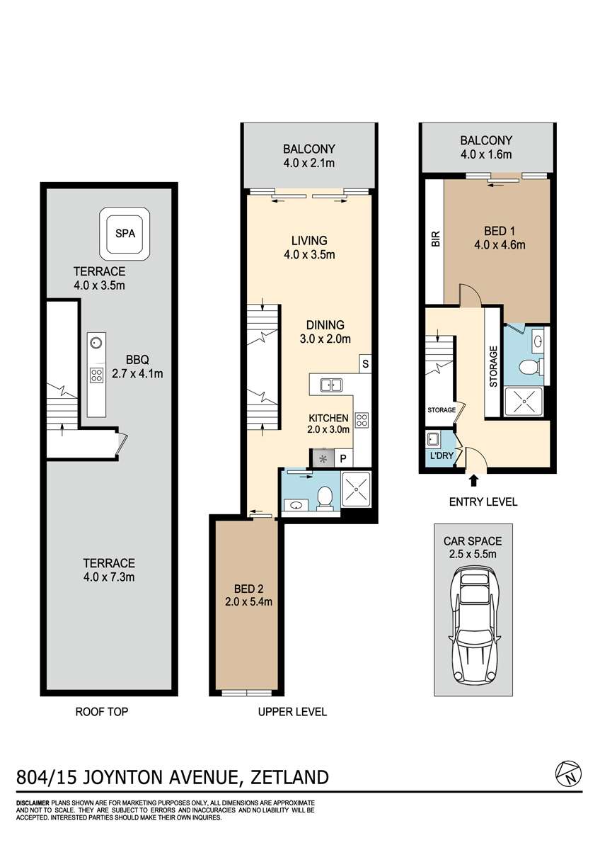 Floorplan of Homely apartment listing, 804/15 Joynton Avenue, Zetland NSW 2017