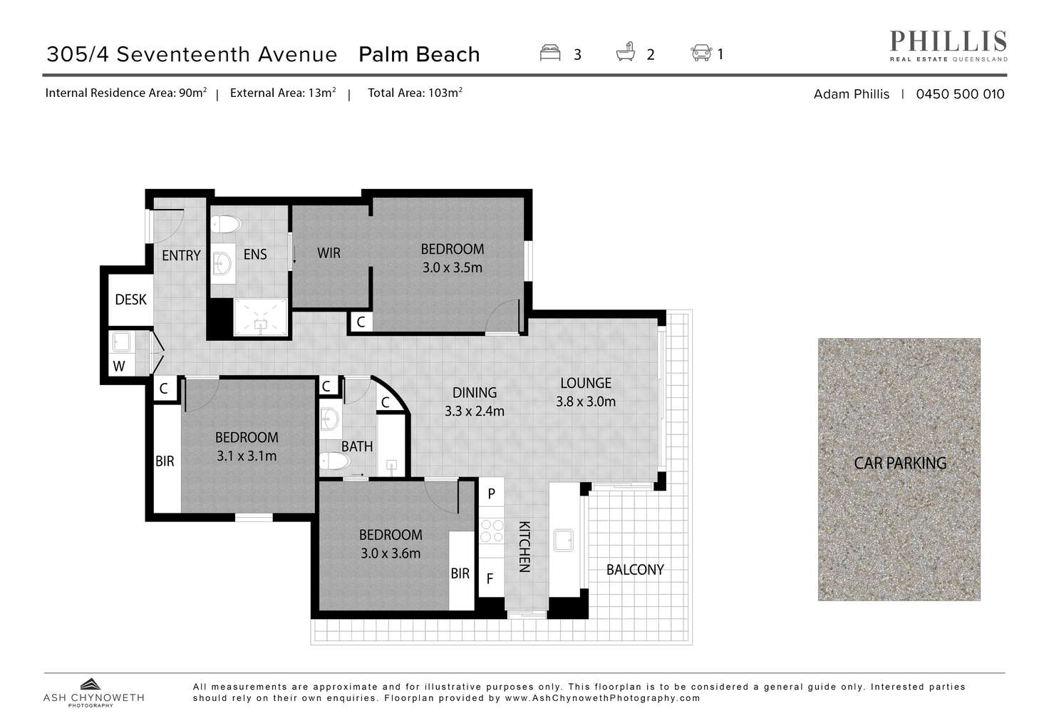 Floorplan of Homely apartment listing, 305/4 Seventeenth Avenue, Palm Beach QLD 4221