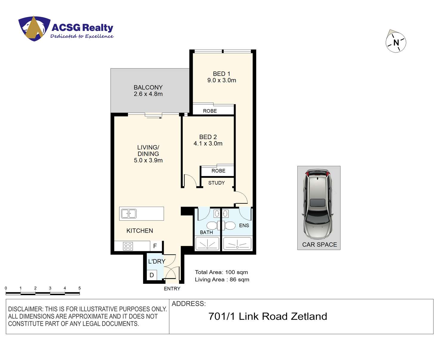 Floorplan of Homely apartment listing, 701/1 LINK ROAD, Zetland NSW 2017