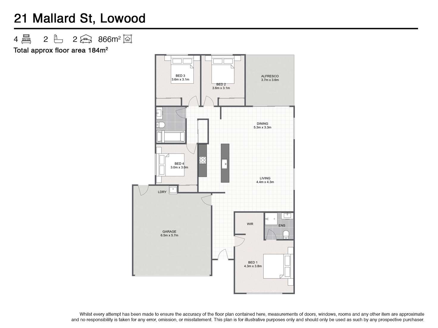 Floorplan of Homely house listing, 21 Mallard Street, Lowood QLD 4311