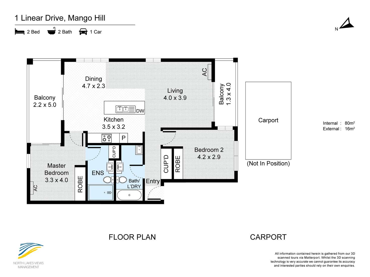 Floorplan of Homely unit listing, 134/1 Linear Drive, Mango Hill QLD 4509