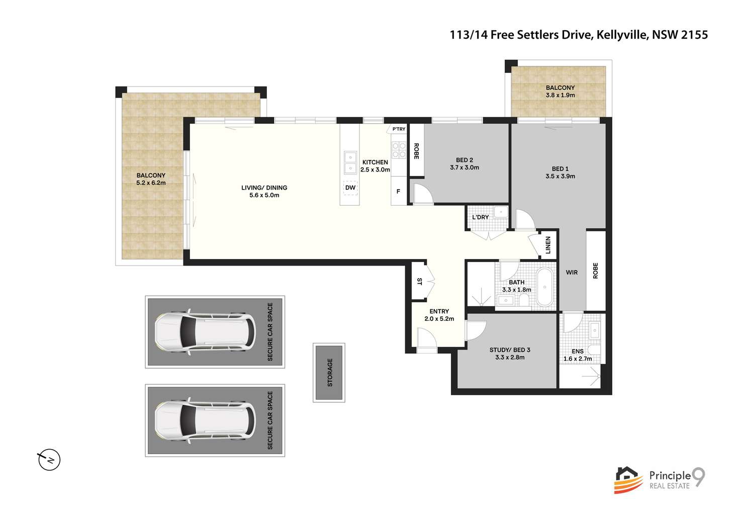 Floorplan of Homely apartment listing, 113/14 Free Settlers Drive, Kellyville NSW 2155