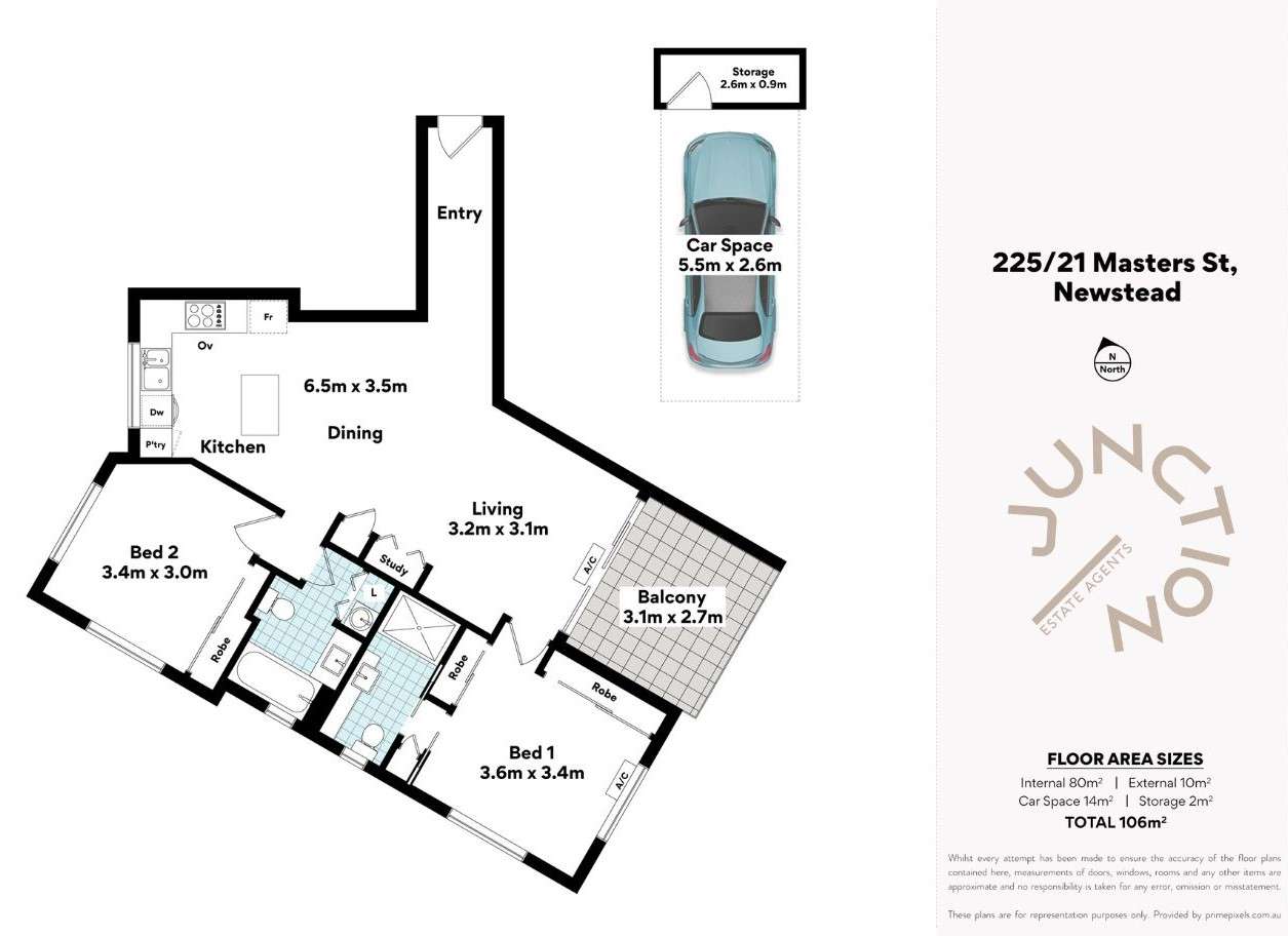 Floorplan of Homely unit listing, 225/21 Masters Street, Newstead QLD 4006