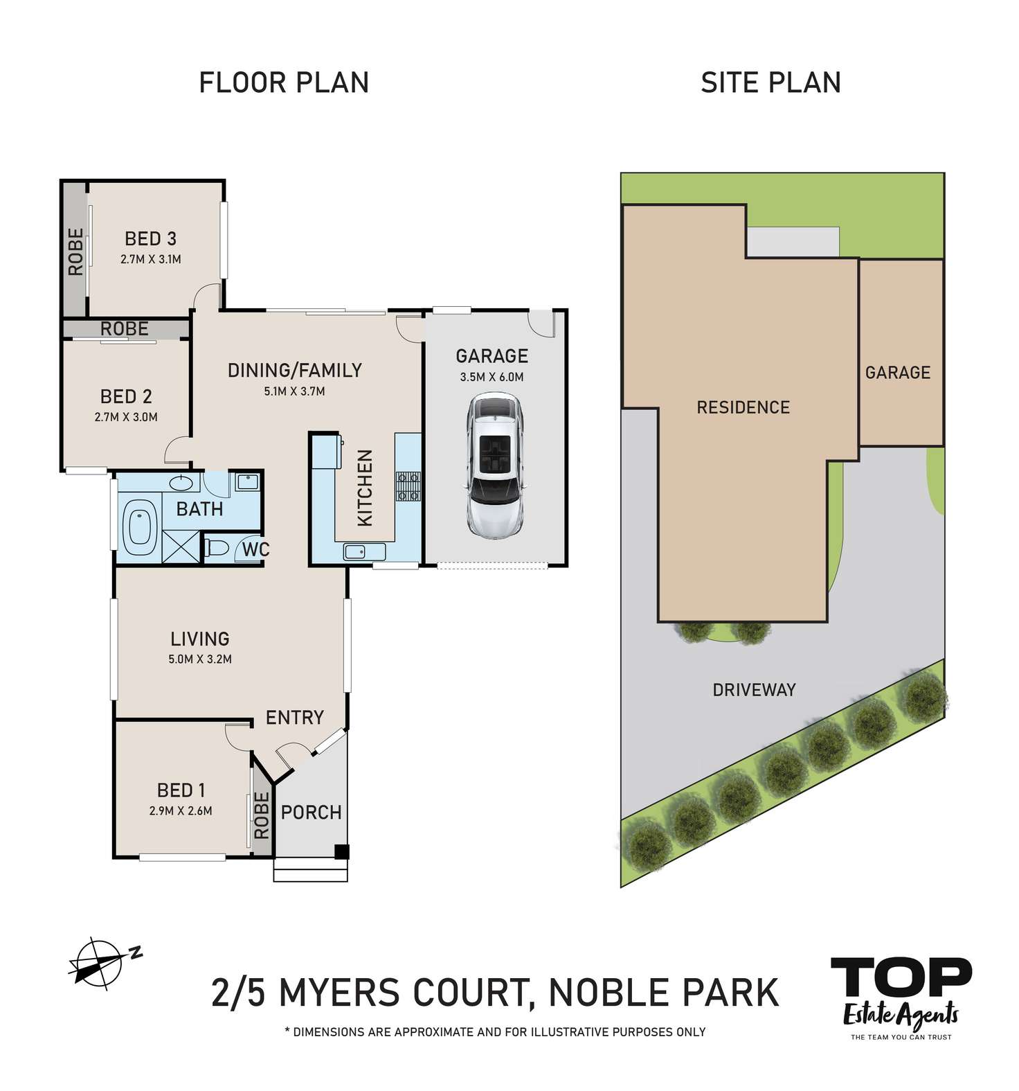 Floorplan of Homely unit listing, 2/5 Myers Court, Noble Park VIC 3174