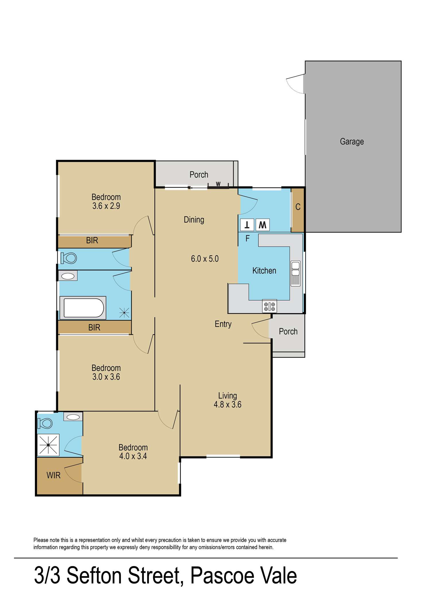 Floorplan of Homely unit listing, 3/3 Sefton Street, Pascoe Vale VIC 3044