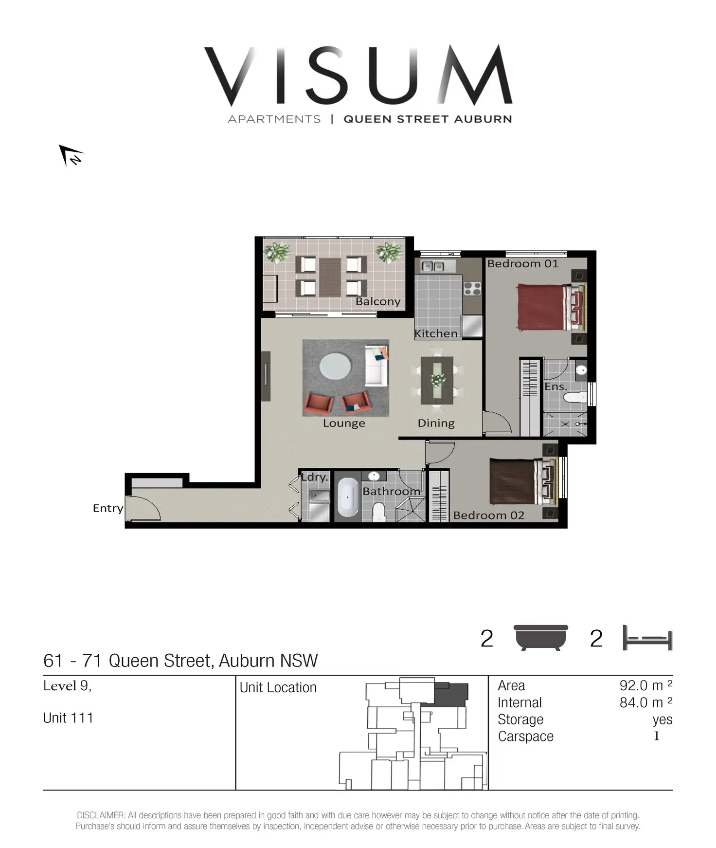 Floorplan of Homely apartment listing, 111/61 - 71 Queen Street, Auburn NSW 2144