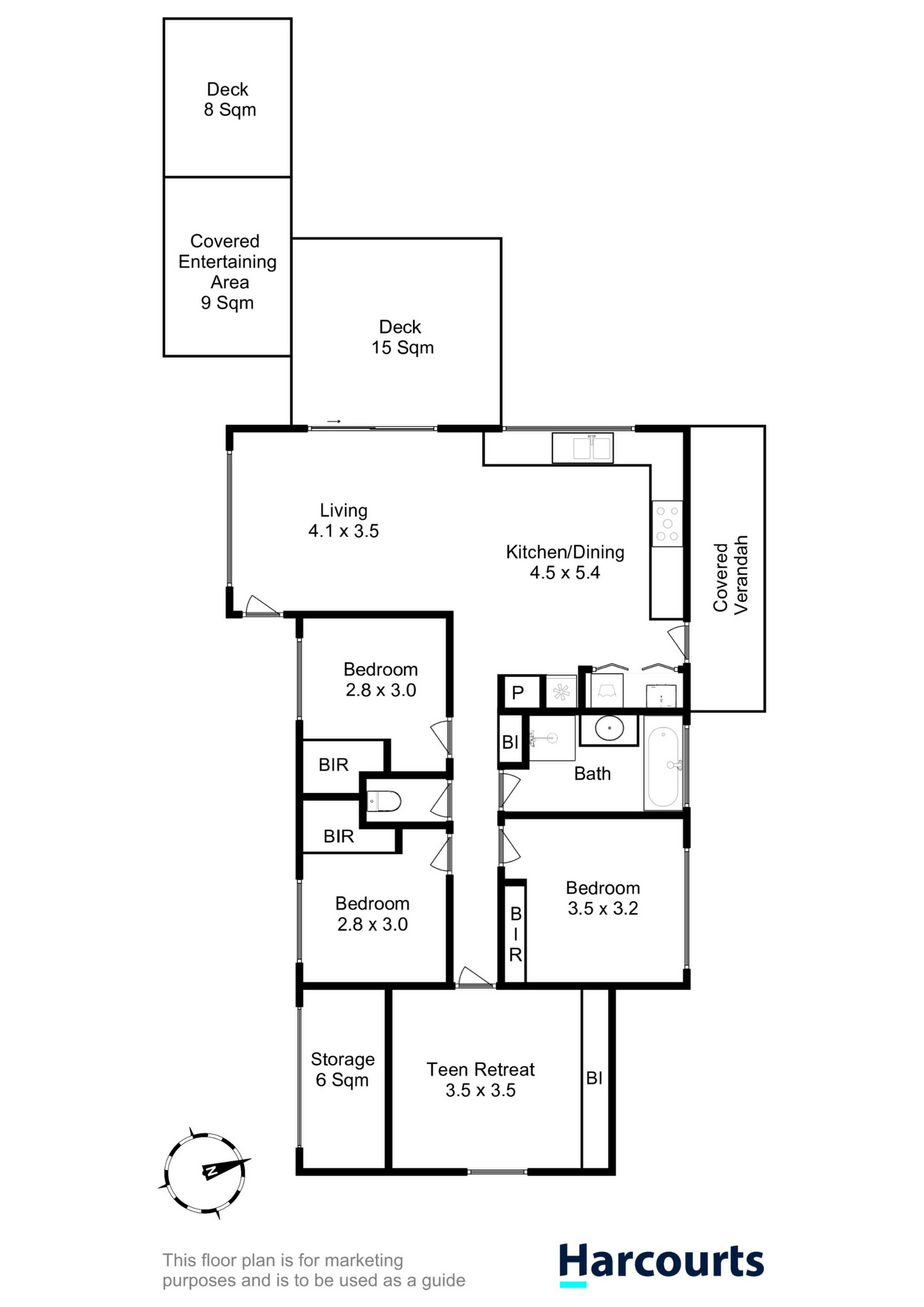 Floorplan of Homely villa listing, 5/33a Jubilee Avenue, Brighton TAS 7030
