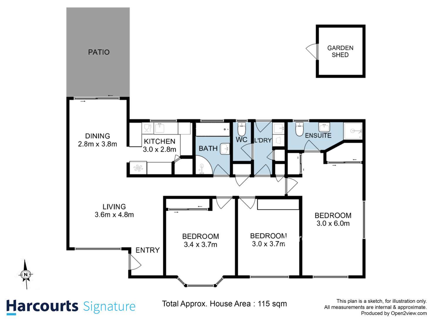 Floorplan of Homely house listing, 2/28 Henty Close, Old Beach TAS 7017