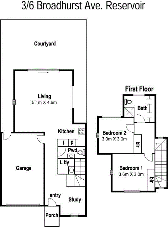 Floorplan of Homely house listing, 3/6 Broadhurst Ave, Reservoir VIC 3073