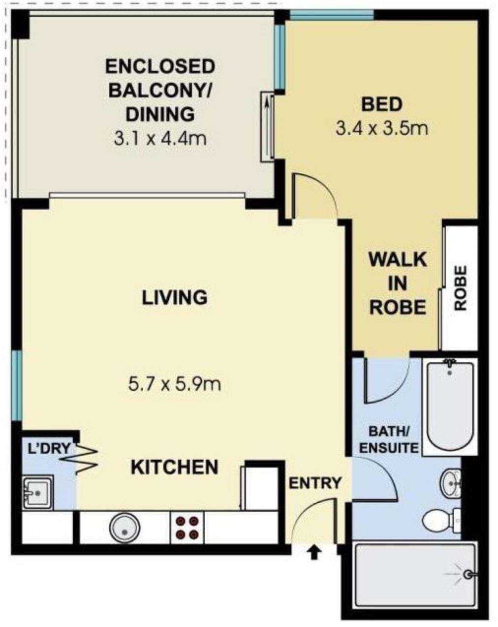 Floorplan of Homely unit listing, 605/7 Sterling Circuit, Camperdown NSW 2050