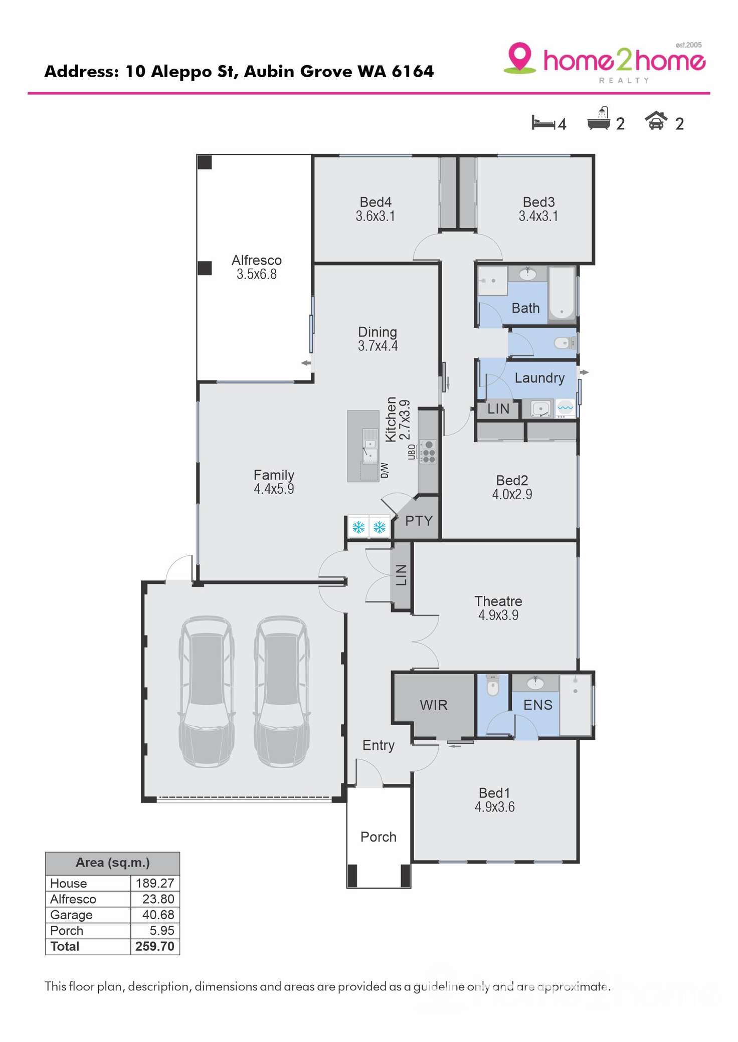 Floorplan of Homely house listing, 10 Aleppo Street, Aubin Grove WA 6164