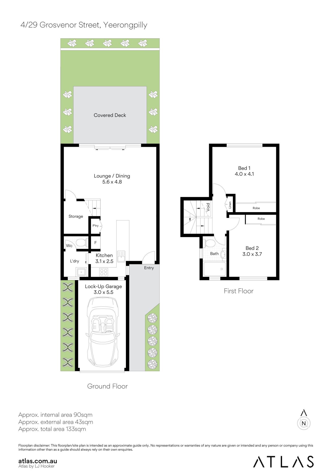 Floorplan of Homely townhouse listing, 4/29 Grosvenor Street, Yeerongpilly QLD 4105