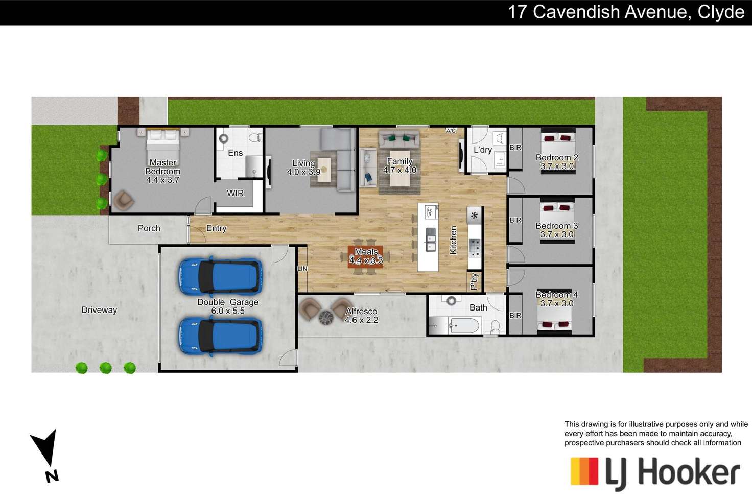 Floorplan of Homely house listing, 17 Cavendish Avenue, Clyde VIC 3978