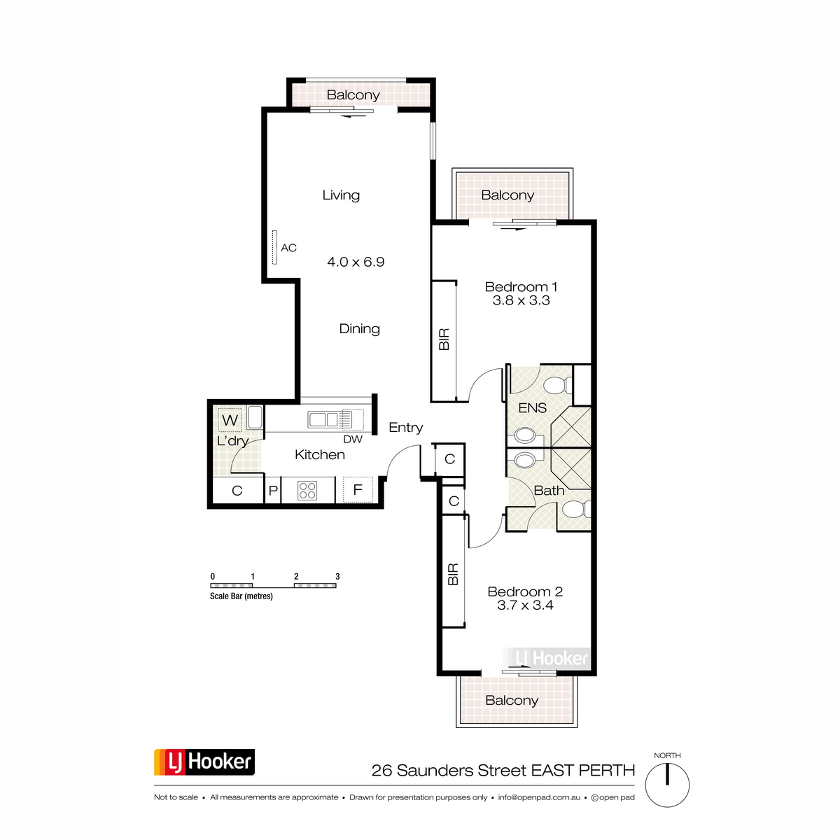 Floorplan of Homely apartment listing, 7/26 Saunders Street, East Perth WA 6004