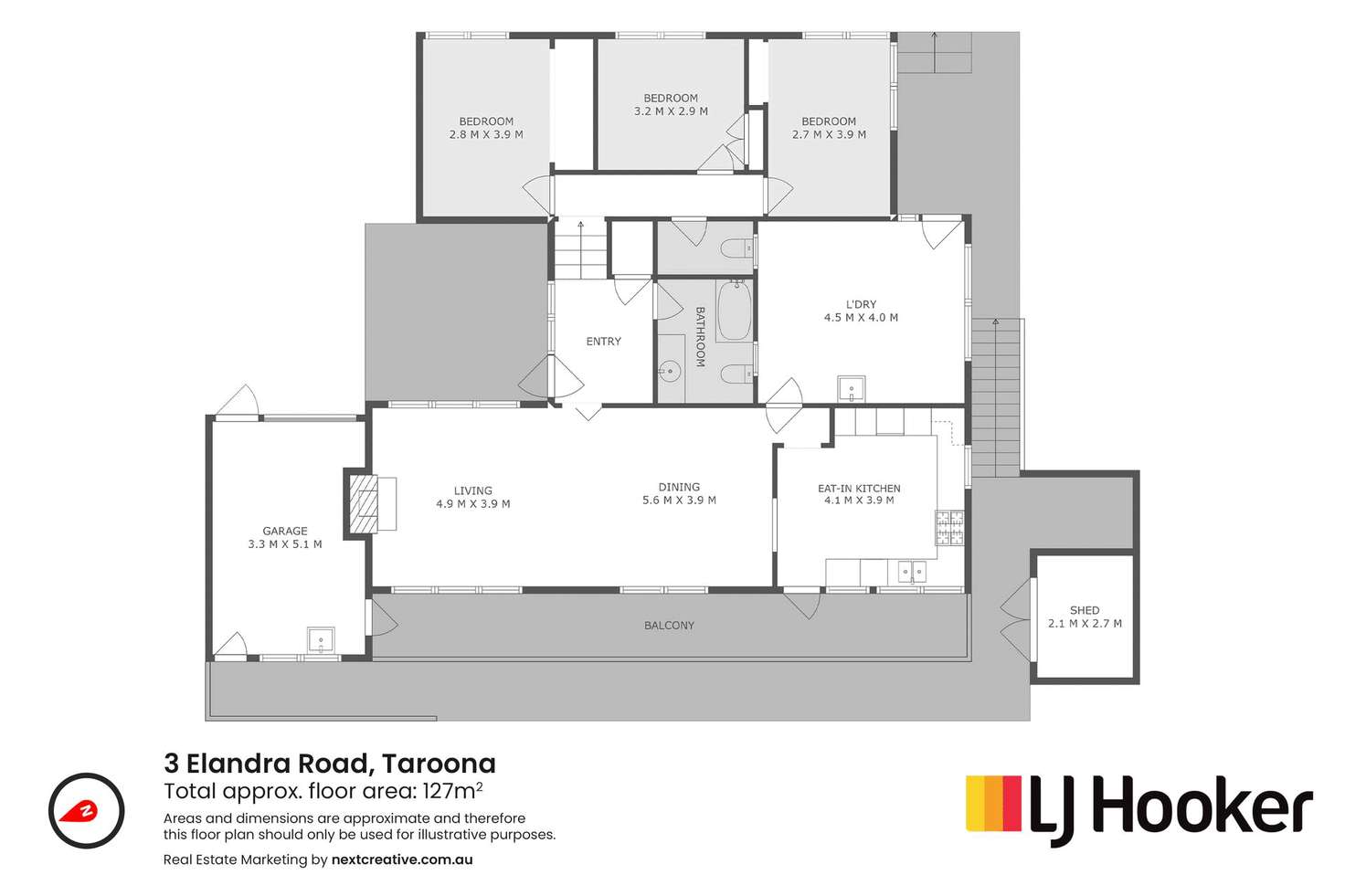 Floorplan of Homely house listing, 3 Elandra Road, Taroona TAS 7053