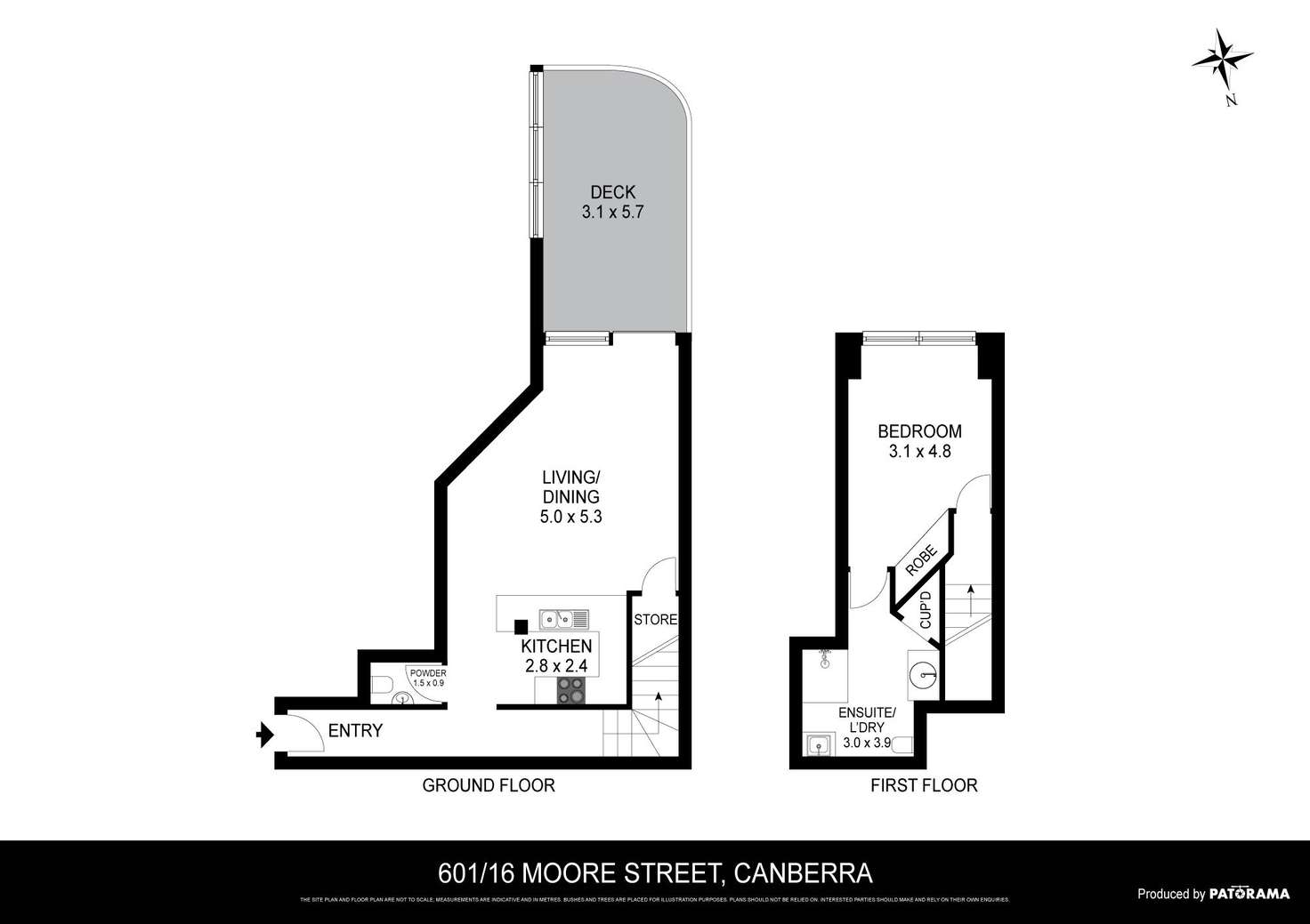 Floorplan of Homely apartment listing, 601/16 Moore Street, City ACT 2601